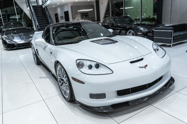 Used 2010 Chevrolet Corvette ZR1 w/3ZR Low MILES ARCTIC WHITE BONE STOCK! for sale Sold at Chicago Motor Cars in West Chicago IL 60185 6