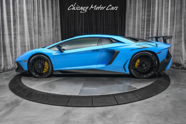 Used-2017-Lamborghini-Aventador-SV-LP750-4-Coupe-RARE-Blue-Cepheus-Carbon-Fiber-Only-5K-Miles