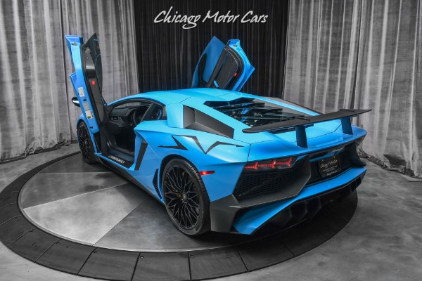 Used-2017-Lamborghini-Aventador-SV-LP750-4-Coupe-RARE-Blue-Cepheus-Carbon-Fiber-Only-5K-Miles