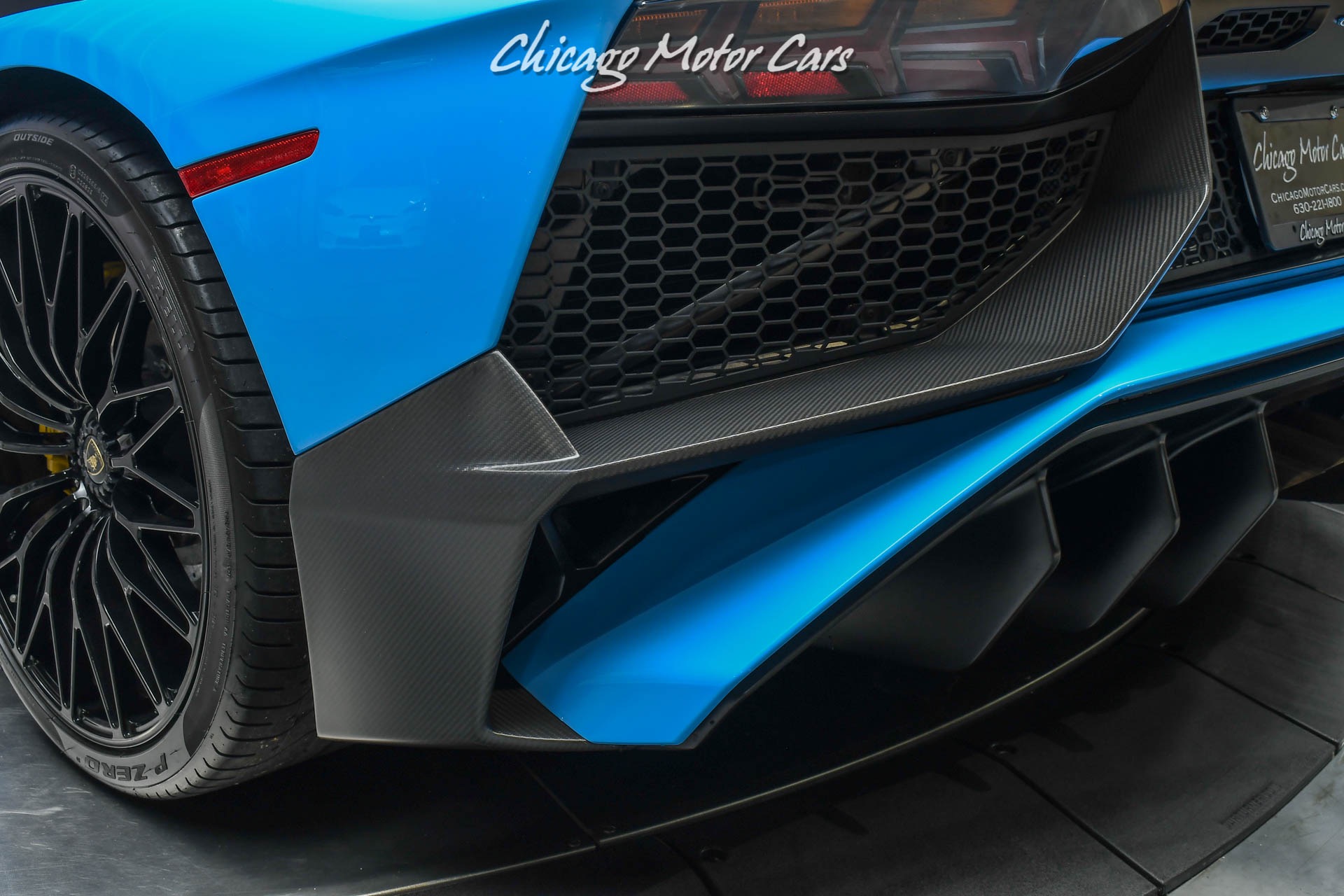 Used-2017-Lamborghini-Aventador-SV-LP750-4-Coupe-RARE-Blue-Cepheus-Carbon-Fiber-Only-5K-Miles