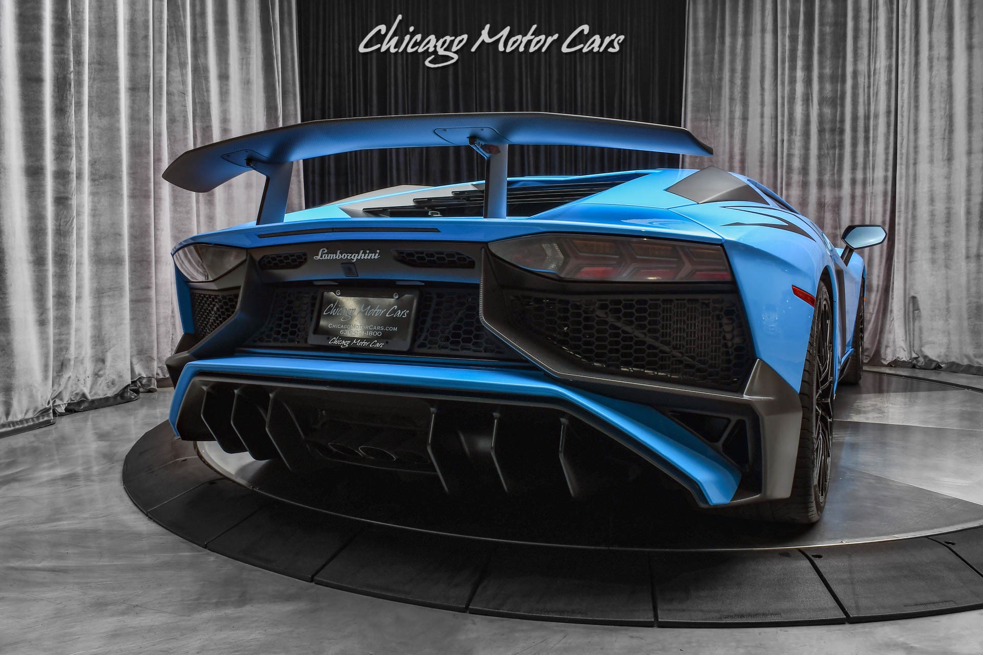 Used-2017-Lamborghini-Aventador-SV-LP750-4-Coupe-RARE-Blue-Cepheus-Carbon-Fiber-Only-5K-Miles