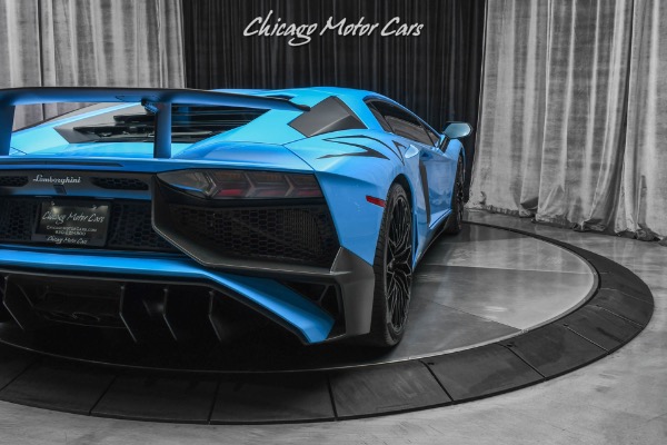 Used-2017-Lamborghini-Aventador-SV-LP750-4-Coupe-RARE-Blue-Cepheus-Carbon-Fiber-Only-5K-Miles