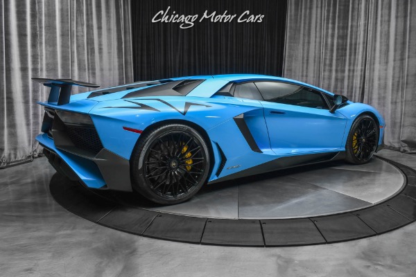 Used 2017 Lamborghini Aventador SV LP750-4 Coupe RARE Blue Cepheus! Carbon Fiber! Only 5K Miles for sale Sold at Chicago Motor Cars in West Chicago IL 60185 5