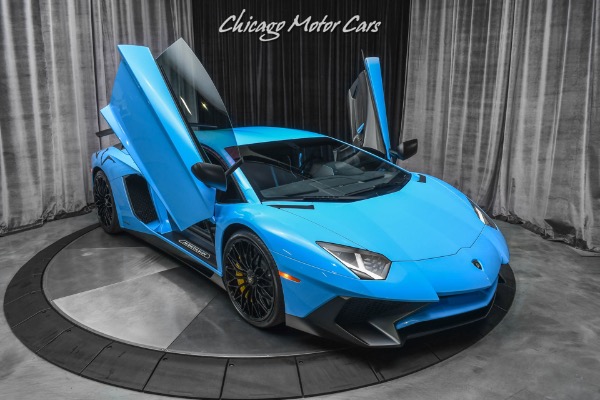 Used-2017-Lamborghini-Aventador-SV-LP750-4-Coupe-RARE-Blue-Cepheus-Carbon-Fiber-Only-5K-Miles