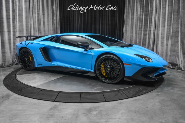 Used 2017 Lamborghini Aventador SV LP750-4 Coupe RARE Blue Cepheus! Carbon Fiber! Only 5K Miles for sale Sold at Chicago Motor Cars in West Chicago IL 60185 6