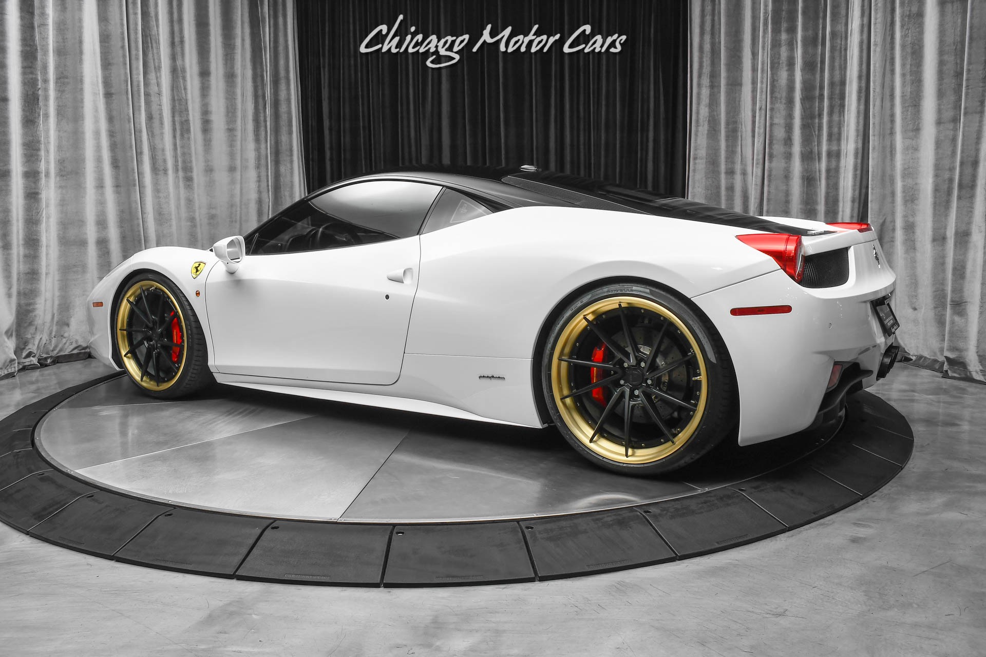 Used-2012-Ferrari-458-Italia-Coupe-Two-Tone-Paint-AKRAPOVIC-Exhaust-ANRKY-Wheels