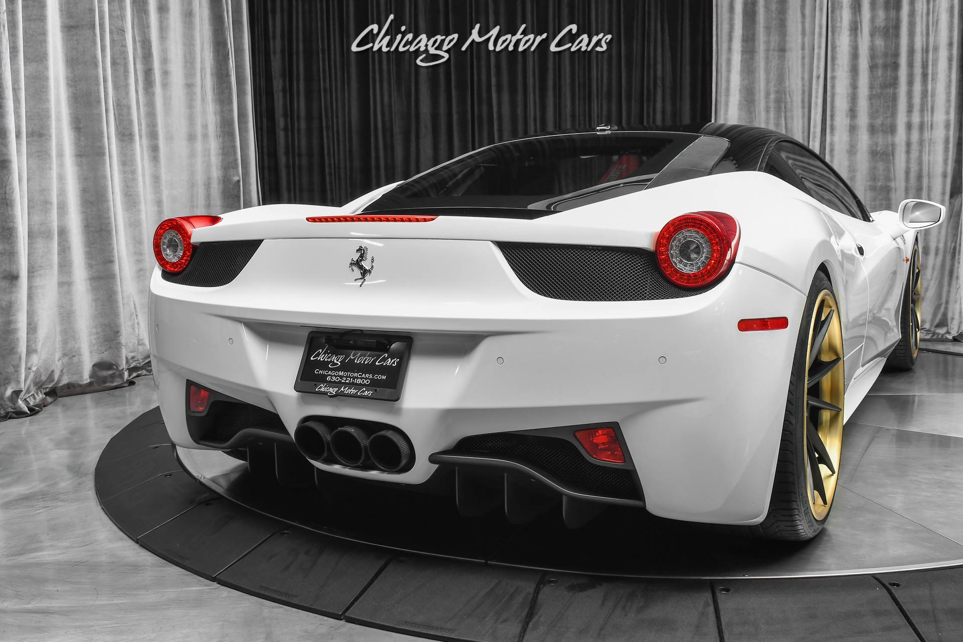 Used-2012-Ferrari-458-Italia-Coupe-Two-Tone-Paint-AKRAPOVIC-Exhaust-ANRKY-Wheels