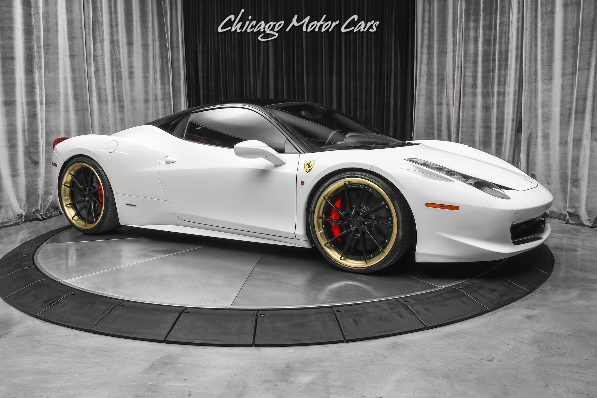 Used-2012-Ferrari-458-Italia-Coupe-Two-Tone-Paint-AKRAPOVIC-Exhaust-ANRKY-Wheels