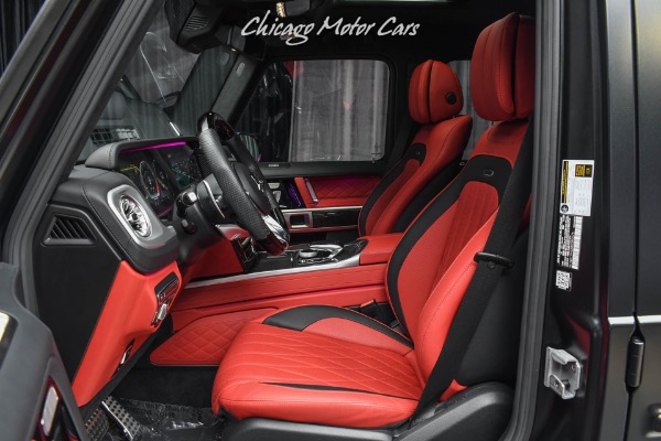 Used-2021-Mercedes-Benz-G63-AMG-SUV-Factory-Matte-Black-Red-Interior-Carbon-Fiber-Exclusive-Pack-LOADED