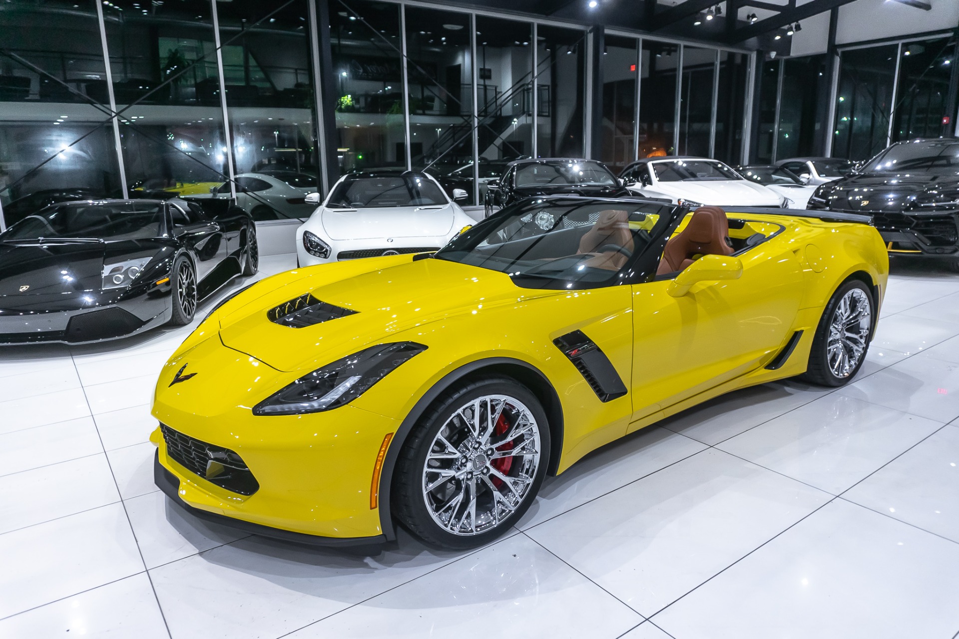 Used-2016-Chevrolet-Corvette-Z06-Convertible-3LZ-7-Speed-Manual-Racing-Yellow-ONLY-1K-Miles