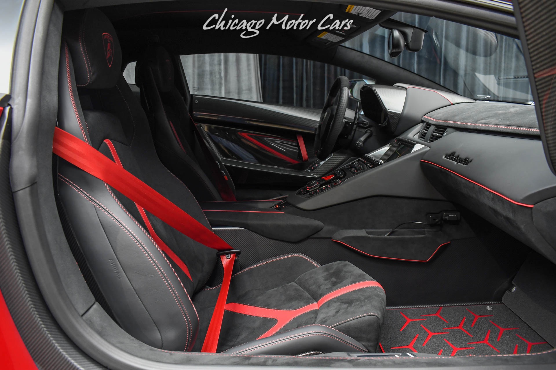 Used-2020-Lamborghini-Aventador-SVJ-LP770-4-Extremely-Rare-Rosso-Efesto-Ad-Personam-Carbon-Fiber-Everywhere