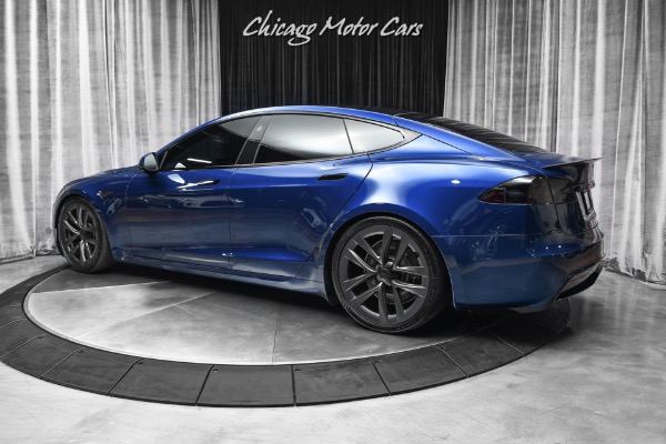 Used 2021 Tesla Model S Plaid Sedan Deep Blue! LOADED with Every Option! Full Self Driving! for sale Sold at Chicago Motor Cars in West Chicago IL 60185 3