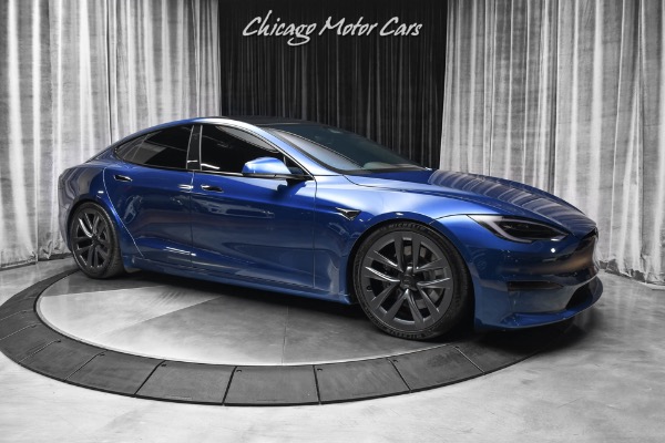 Used 2021 Tesla Model S Plaid Sedan Deep Blue! LOADED with Every Option! Full Self Driving! for sale Sold at Chicago Motor Cars in West Chicago IL 60185 6