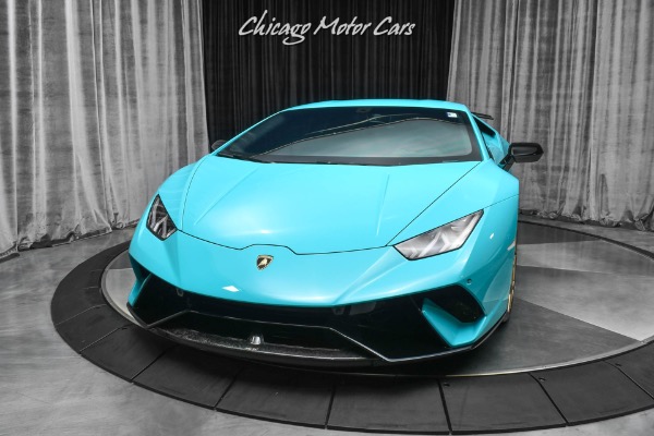 Used 2018 Lamborghini Huracan LP640-4 Performante Coupe RARE Ad Personam Blu Glauco Only 3K Miles LOADED! for sale Sold at Chicago Motor Cars in West Chicago IL 60185 2