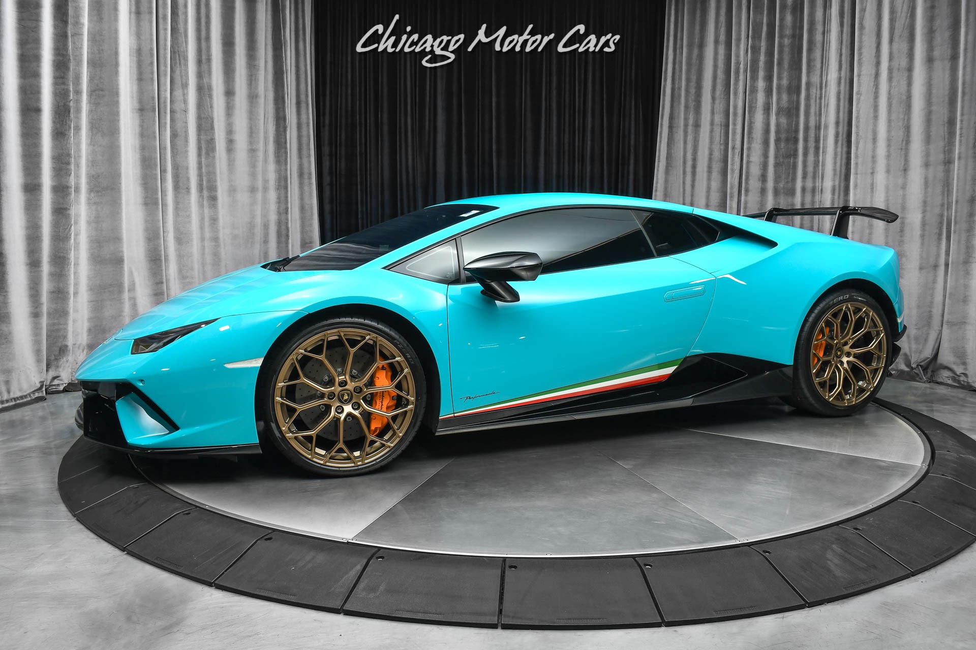 Used 2018 Lamborghini Huracan LP640-4 Performante Coupe RARE Ad Personam Blu Glauco Only 3K Miles LOADED! for sale Sold at Chicago Motor Cars in West Chicago IL 60185 1
