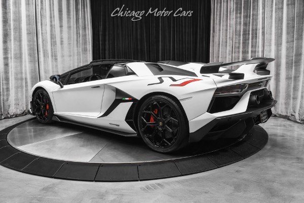 Used 2020 Lamborghini Aventador SVJ LP770-4 Roadster Factory Matte White CARBON FIBER Everywhere Only 2k Miles for sale Sold at Chicago Motor Cars in West Chicago IL 60185 3