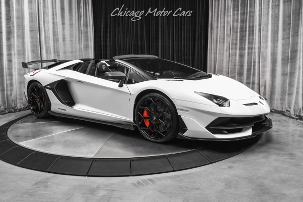 Used 2020 Lamborghini Aventador SVJ LP770-4 Roadster Factory Matte White CARBON FIBER Everywhere Only 2k Miles for sale Sold at Chicago Motor Cars in West Chicago IL 60185 6