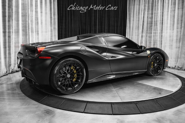 Used-2018-Ferrari-488-Spider-Convertible-427k-MSRP-1-of-1-Spec-Factory-Matte-Black-Paint-HRE-Wheels