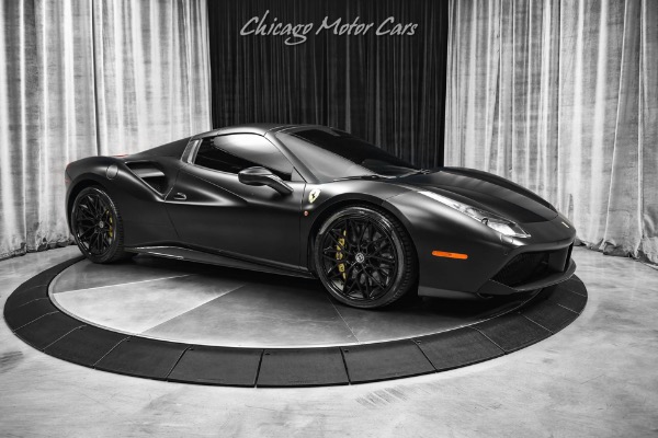 Used-2018-Ferrari-488-Spider-Convertible-427k-MSRP-1-of-1-Spec-Factory-Matte-Black-Paint-HRE-Wheels