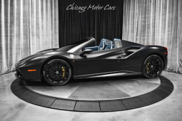Used 2018 Ferrari 488 Spider Convertible $427k+ MSRP 1 of 1 Spec Factory Matte Black Paint HRE Wheels for sale Sold at Chicago Motor Cars in West Chicago IL 60185 1