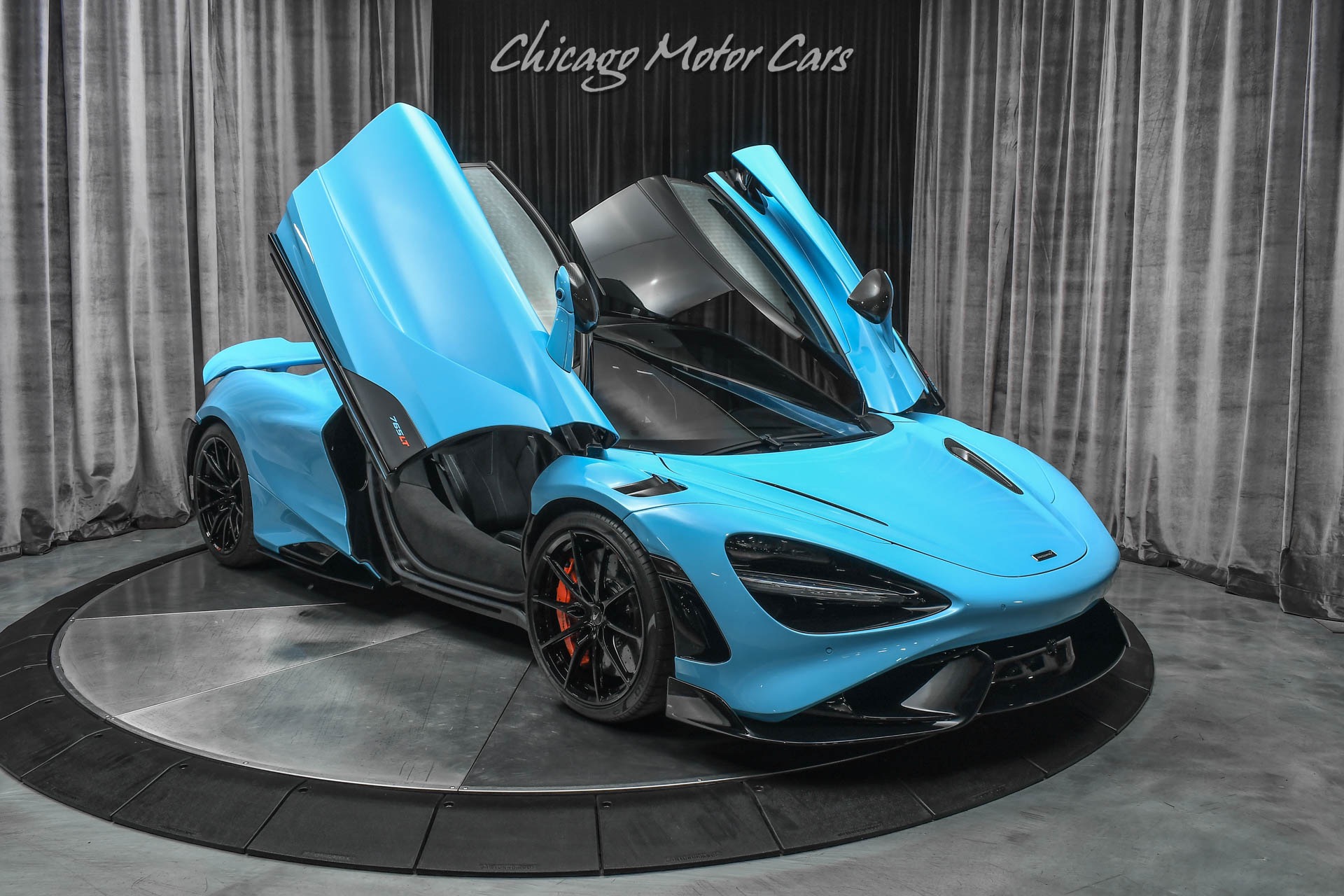 Used-2021-McLaren-765LT-Coupe-ONLY-2K-Miles-Curacao-Blue-MSO-Black-Pack-HOT-Spec-LOADED