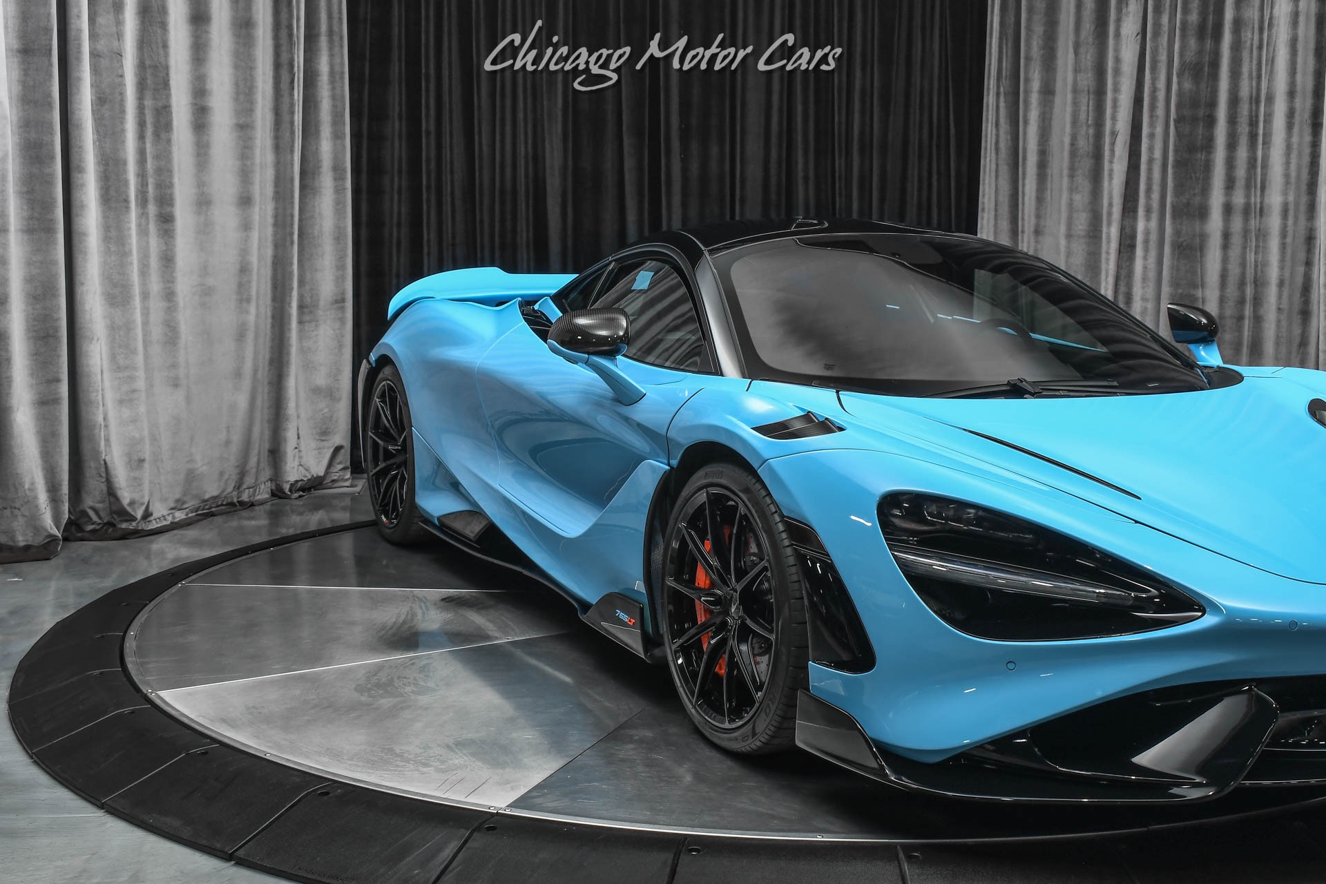 Used-2021-McLaren-765LT-Coupe-RARE-Curacao-Blue-Paint-MSO-Black-Pack-ONLY-2K-Miles
