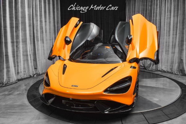 Used 2021 McLaren 765LT Coupe Roof Scoop Papaya Spark Orange! Club Sport Pro Pack LOADED for sale Sold at Chicago Motor Cars in West Chicago IL 60185 2