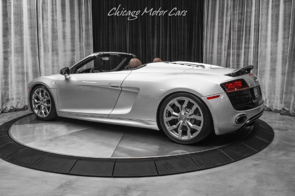 Used 2012 Audi R8 5.2 V10 Quattro Spyder Convertible Ice Silver! Carbon Fiber Mirror! PPF! for sale Sold at Chicago Motor Cars in West Chicago IL 60185 3
