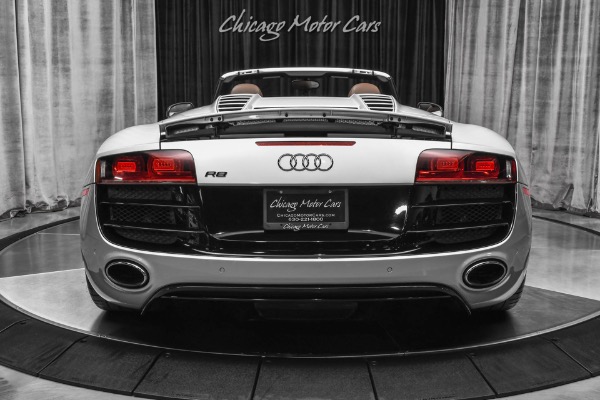 Used 2012 Audi R8 5.2 V10 Quattro Spyder Convertible Ice Silver! Carbon Fiber Mirror! PPF! for sale Sold at Chicago Motor Cars in West Chicago IL 60185 4