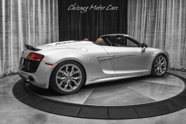 Used 2012 Audi R8 5.2 V10 Quattro Spyder Convertible Ice Silver! Carbon Fiber Mirror! PPF! for sale Sold at Chicago Motor Cars in West Chicago IL 60185 5
