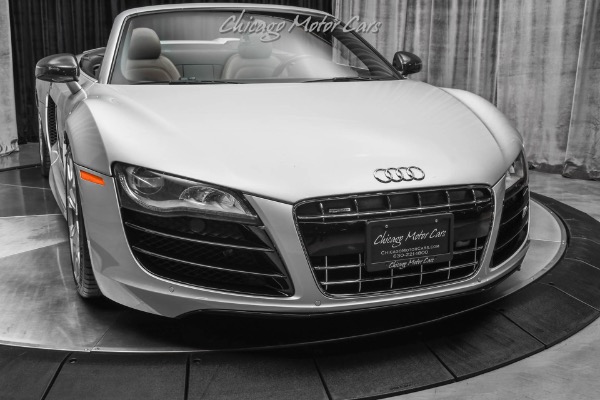 Used-2012-Audi-R8-52-V10-Quattro-Spyder-Convertible-Ice-Silver-Carbon-Fiber-Mirror-PPF