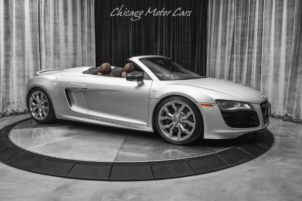 Used 2012 Audi R8 5.2 V10 Quattro Spyder Convertible Ice Silver! Carbon Fiber Mirror! PPF! for sale Sold at Chicago Motor Cars in West Chicago IL 60185 6