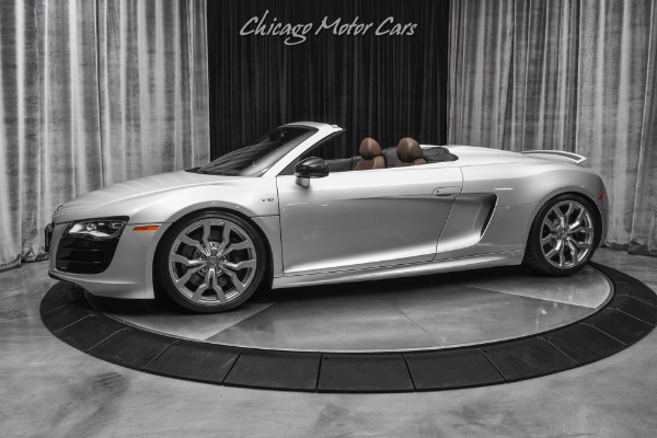 Used 2012 Audi R8 5.2 V10 Quattro Spyder Convertible Ice Silver! Carbon Fiber Mirror! PPF! for sale Sold at Chicago Motor Cars in West Chicago IL 60185 1