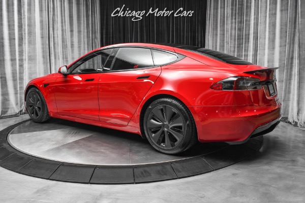 Used 2021 Tesla Model S Plaid Sedan Red Multi-Coat! ONLY 144 Miles! Autopilot! Worlds Fastest Sedan for sale Sold at Chicago Motor Cars in West Chicago IL 60185 3