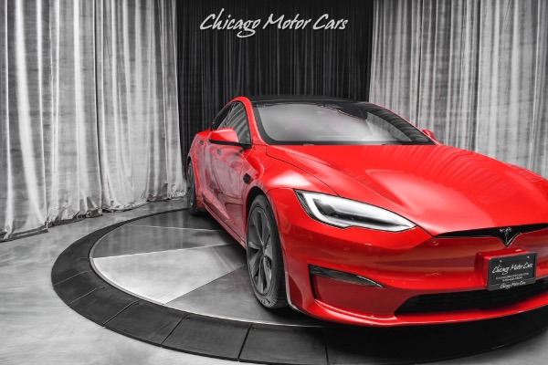 Used-2021-Tesla-Model-S-Plaid-Sedan-Red-Multi-Coat-ONLY-144-Miles-Autopilot-Worlds-Fastest-Sedan