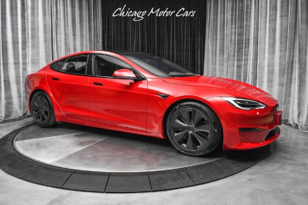 Used 2021 Tesla Model S Plaid Sedan Red Multi-Coat! ONLY 144 Miles! Autopilot! Worlds Fastest Sedan for sale Sold at Chicago Motor Cars in West Chicago IL 60185 6