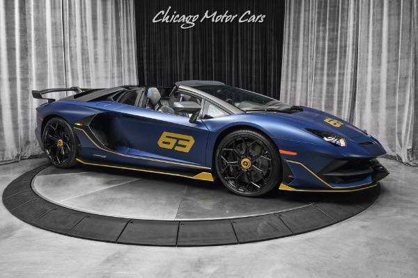 Used-2020-Lamborghini-Aventador-LP770-4-SVJ-63-Roadster-Extremely-RARE-Blu-Emera-163-Made-Collector-Quality-FULL-PPF