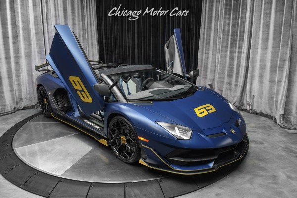 Used-2020-Lamborghini-Aventador-LP770-4-SVJ-63-Roadster-Extremely-RARE-Blu-Emera-163-Made-Collector-Quality-FULL-PPF