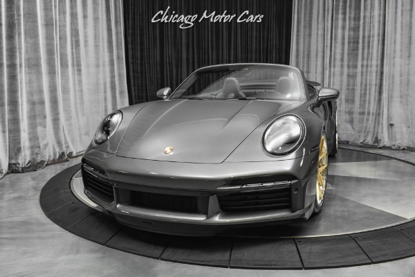 Used 2021 Porsche 911 Turbo S Cabriolet HRE 21/22 Gold Wheels! SPORT Exhaust! 1500 Miles! LOADED for sale Sold at Chicago Motor Cars in West Chicago IL 60185 2