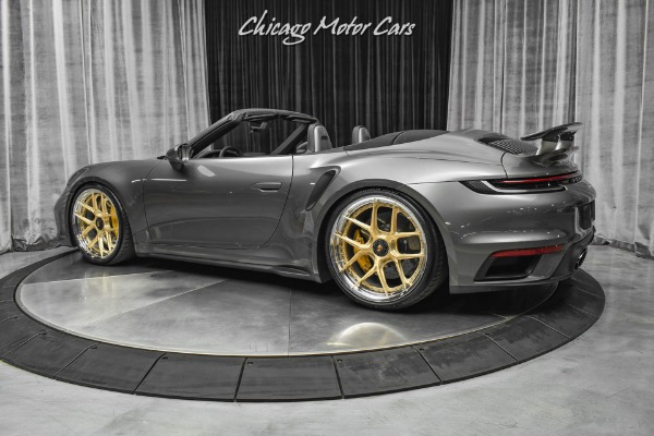 Used 2021 Porsche 911 Turbo S Cabriolet HRE 21/22 Gold Wheels! SPORT Exhaust! 1500 Miles! LOADED for sale Sold at Chicago Motor Cars in West Chicago IL 60185 3