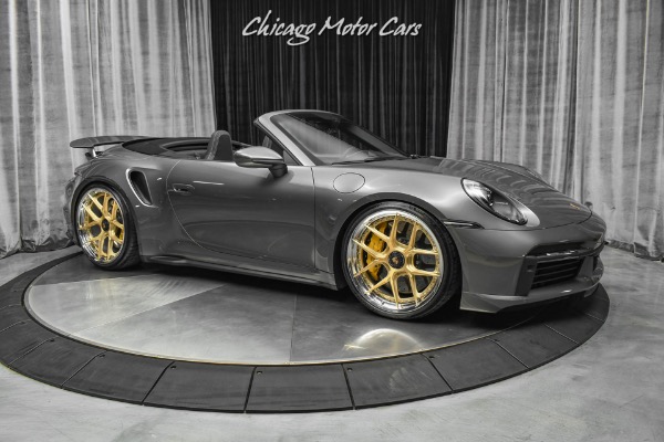 Used 2021 Porsche 911 Turbo S Cabriolet HRE 21/22 Gold Wheels! SPORT Exhaust! 1500 Miles! LOADED for sale Sold at Chicago Motor Cars in West Chicago IL 60185 6