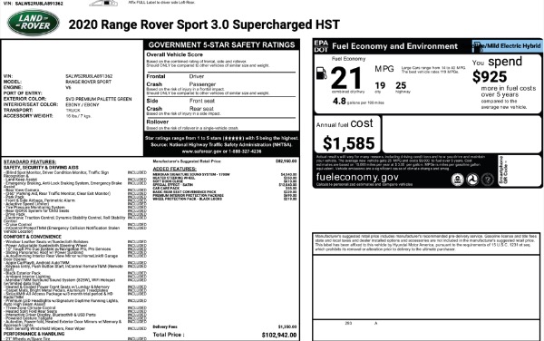 Used-2020-Land-Rover-Range-Rover-Sport-HST-Extremely-Rare-SVO-Premium-Palette-Satin-Green-Meridian-Signature-Sound