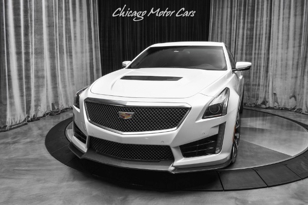 Used 2016 Cadillac CTS-V Sedan Crystal White Tricoat! Carbon Fiber Pack! Luxury Pack! LOADED for sale Sold at Chicago Motor Cars in West Chicago IL 60185 2