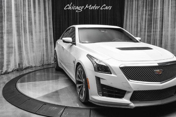 Used-2016-Cadillac-CTS-V-Sedan-Crystal-White-Tricoat-Carbon-Fiber-Pack-Luxury-Pack-LOADED