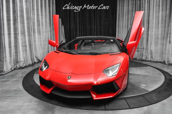 Used 2015 Lamborghini Aventador LP 700-4 Roadster Serviced New Tires Full PPF Red Diamond Stitching for sale Sold at Chicago Motor Cars in West Chicago IL 60185 2