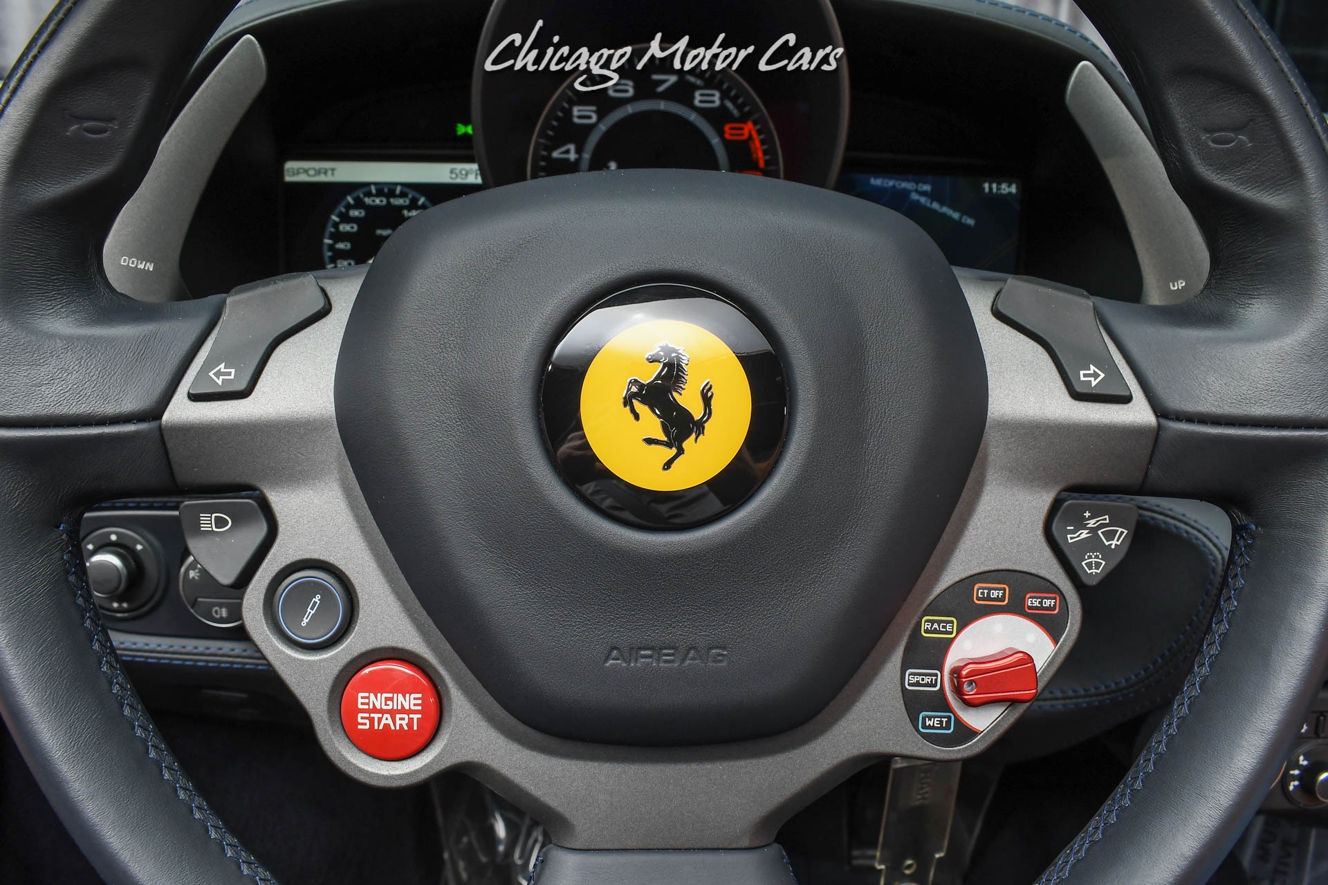 Used-2014-Ferrari-458-Spider-Convertible-Rare-Blu-Tour-De-France-Metallic-Incredible-Spec-ONLY-6k-Miles