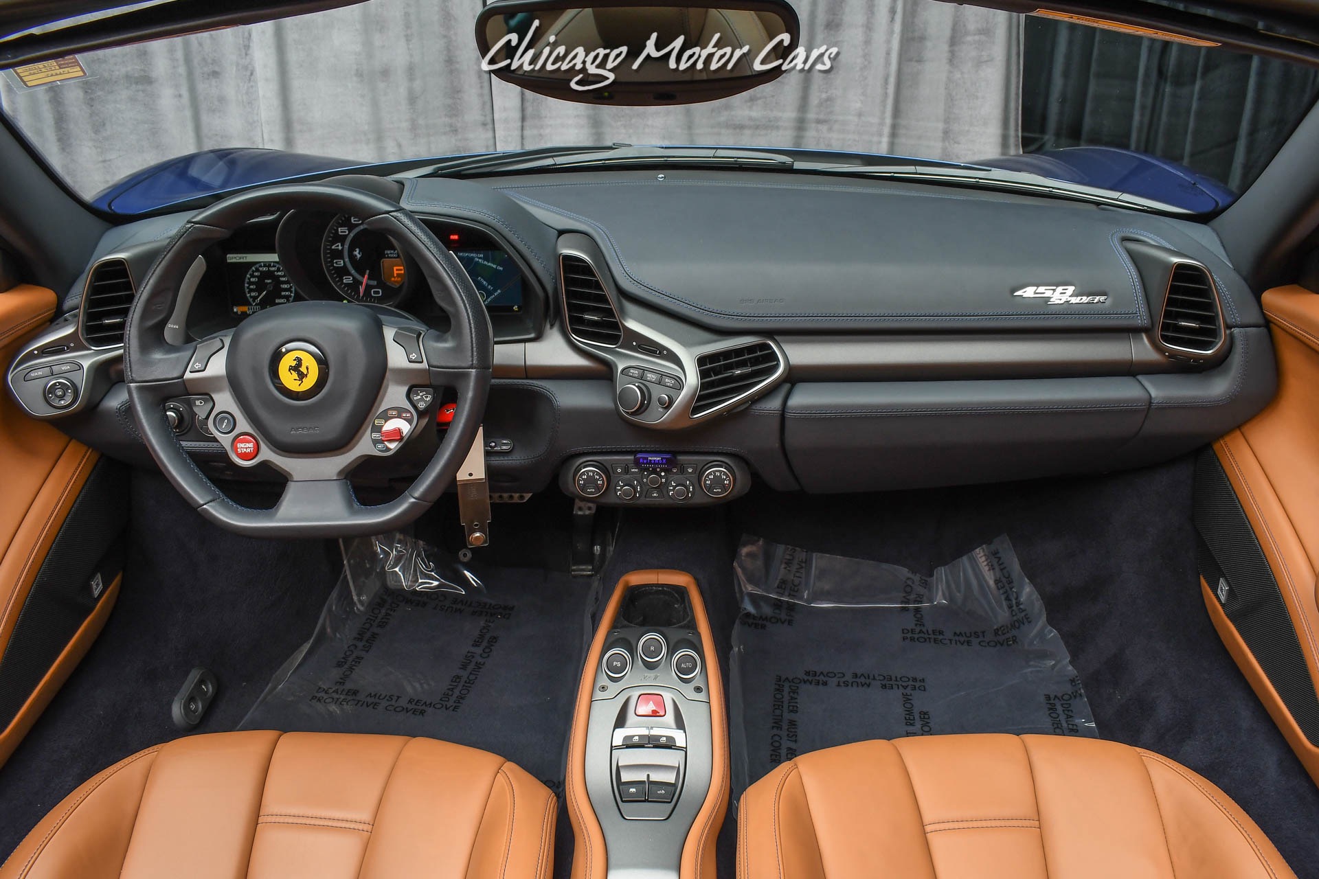 Used-2014-Ferrari-458-Spider-Convertible-Rare-Blu-Tour-De-France-Metallic-Incredible-Spec-ONLY-6k-Miles