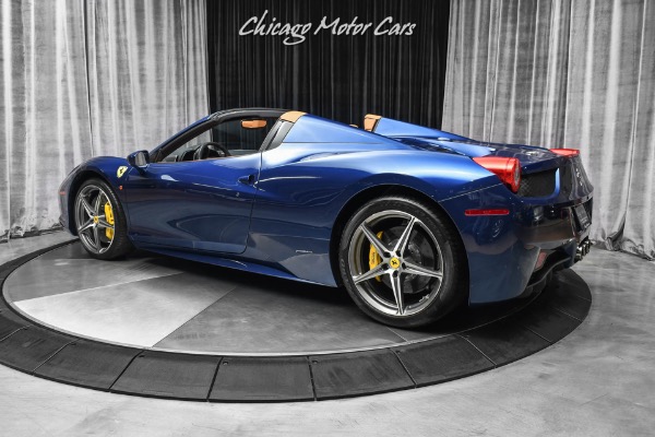 Used 2014 Ferrari 458 Spider Convertible Rare Blu Tour De France Metallic Incredible Spec ONLY 6k Miles! for sale Sold at Chicago Motor Cars in West Chicago IL 60185 3