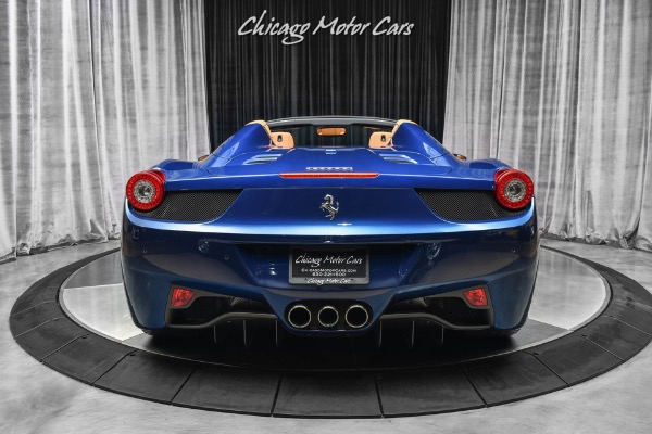 Used-2014-Ferrari-458-Spider-Convertible-Rare-Blu-Tour-De-France-Metallic-Incredible-Spec-ONLY-6k-Miles