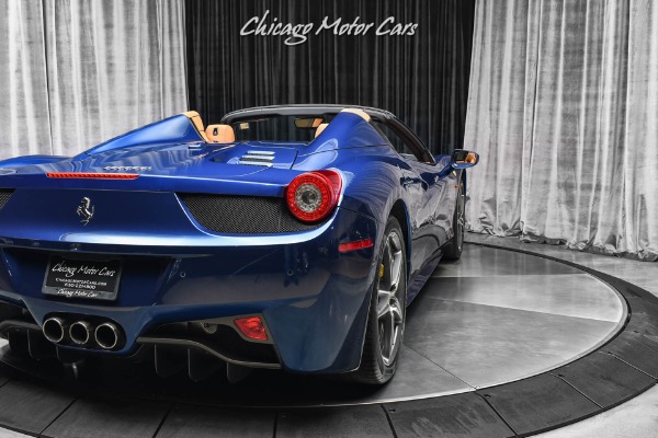 Used-2014-Ferrari-458-Spider-Convertible-Rare-Blu-Tour-De-France-Metallic-Incredible-Spec-ONLY-6k-Miles